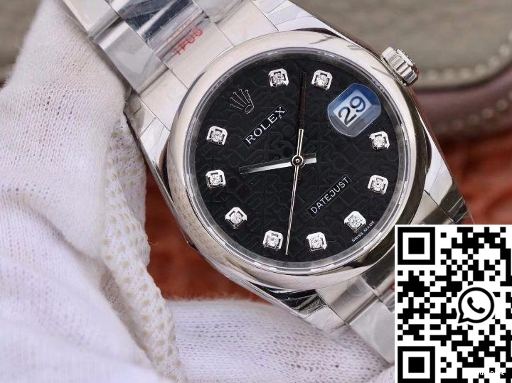 DJ 36mm 116200 Dial Factory Rolex Black Datejust 0414